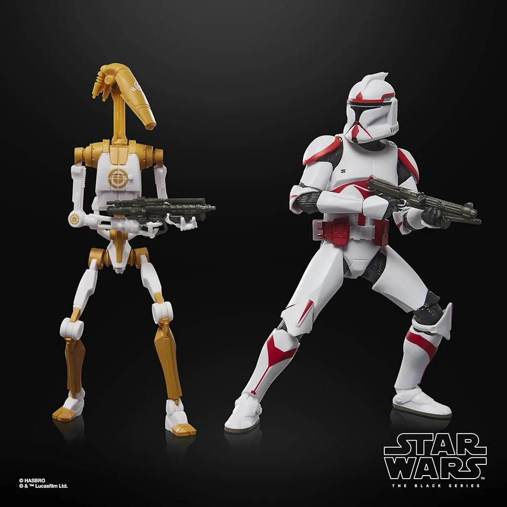 Hasbro Star Wars The Black Series Phase I Assault Trooper (Coruscant Guard) & Battle Droid Officer (Training) 2-Pack-Set Toys