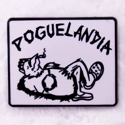 Poguelandia Flag Badge Outer Banks Enamel Pins Brooch Jewelry Accessories