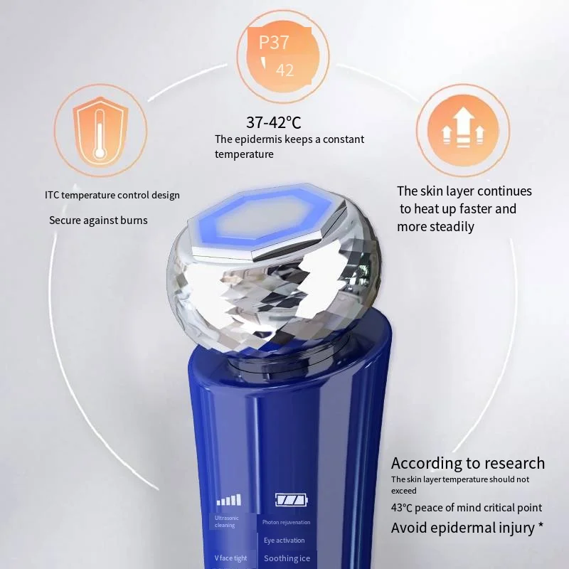 RF EMS microcurrent chauffage compresse froide nutrition Import Export tira rajeunissement de la peau enlever les rides photon Therapy massage des yeux du visage multifonction Beauty meter