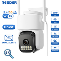 BESDER 4K 8MP Wifi Camera PTZ Outdoor Color Night Vision AI Auto Tracking CCTV Security IP Camera Audio Email Alarm O-Kam Pro