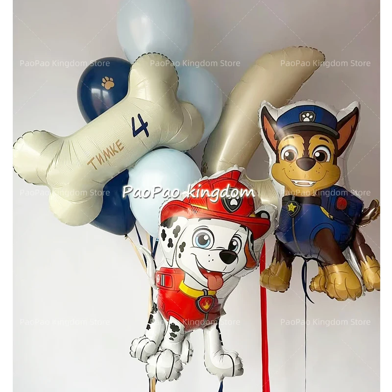 Globo de dibujos animados de la patrulla canina Chase Skye Marshall, globo de aluminio de escombros, suministros para fiesta de cumpleaños para niños, accesorios para fotos, decoración del hogar, Baby Shower