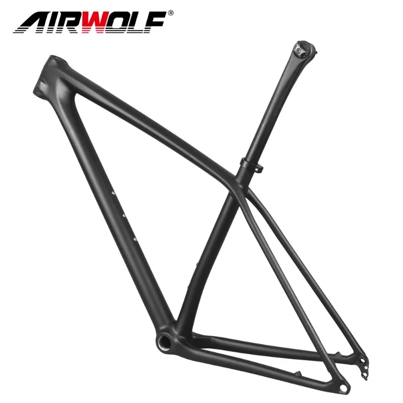 Airwolf-Cadre de vélo en carbone T1000, BSA, VTT 29, axe traversant, frein à disque, 148x12mm