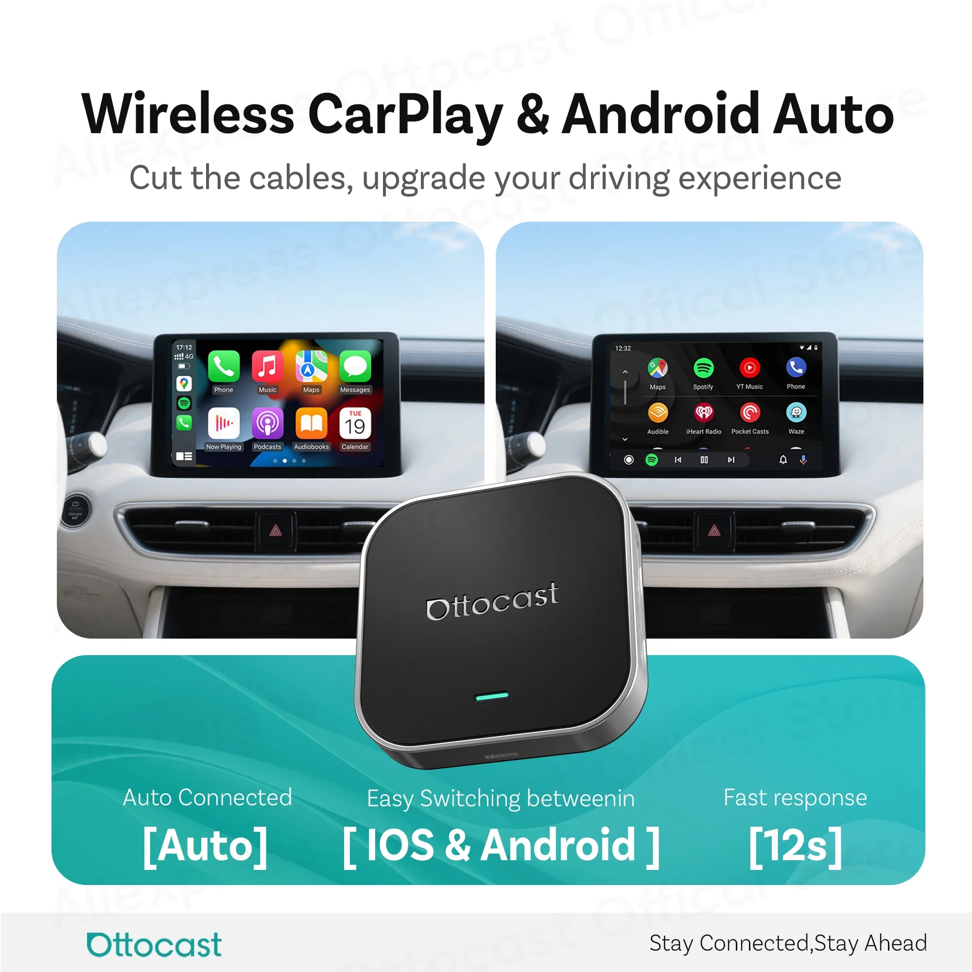 カーナビ OttoAiBox E2 Android 13 CarPlay AI Box OttoAibox E2 CarPlay Android Auto AI Box CloudSIM Network