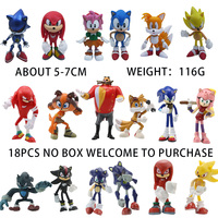 Hot whole set sale Sonic Tails Werehog Action Figures Blue Shadow Doll Cartoon Figurines Collectible Dolls Kids Hedgehog Toy