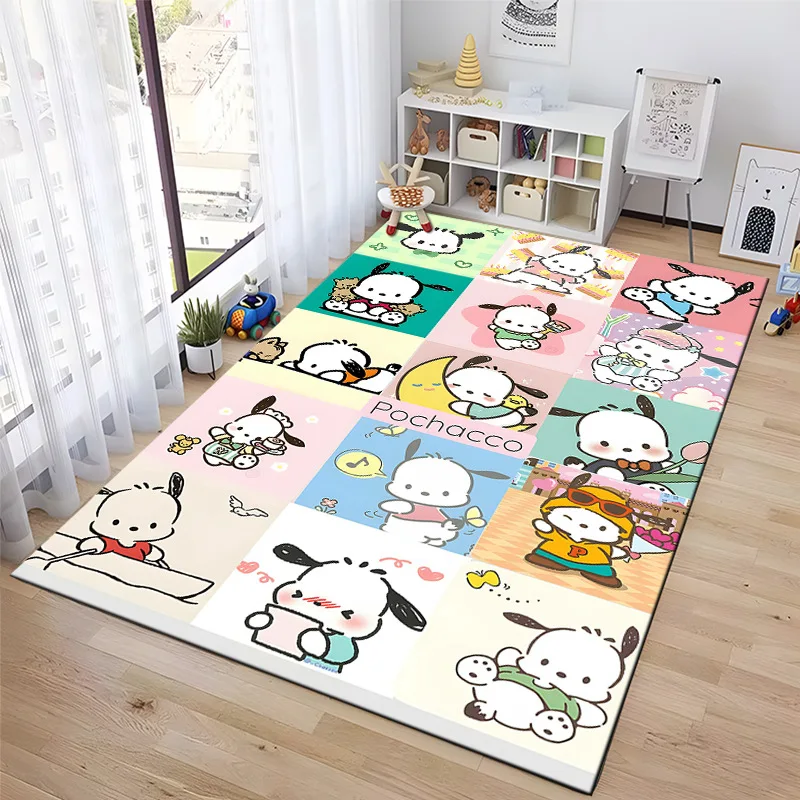 Sanrio Cartoon Pochacco Indoor Large Area Mat Living Room Sofa Comfortable Kids Crawling Rug Bedroom Cute Decorative Carpet