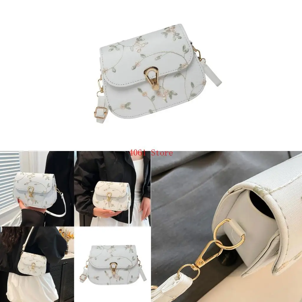 

Womens Bag Fashion Shoulder Bag Lace Flower Crossbody Bag Small Square Bag