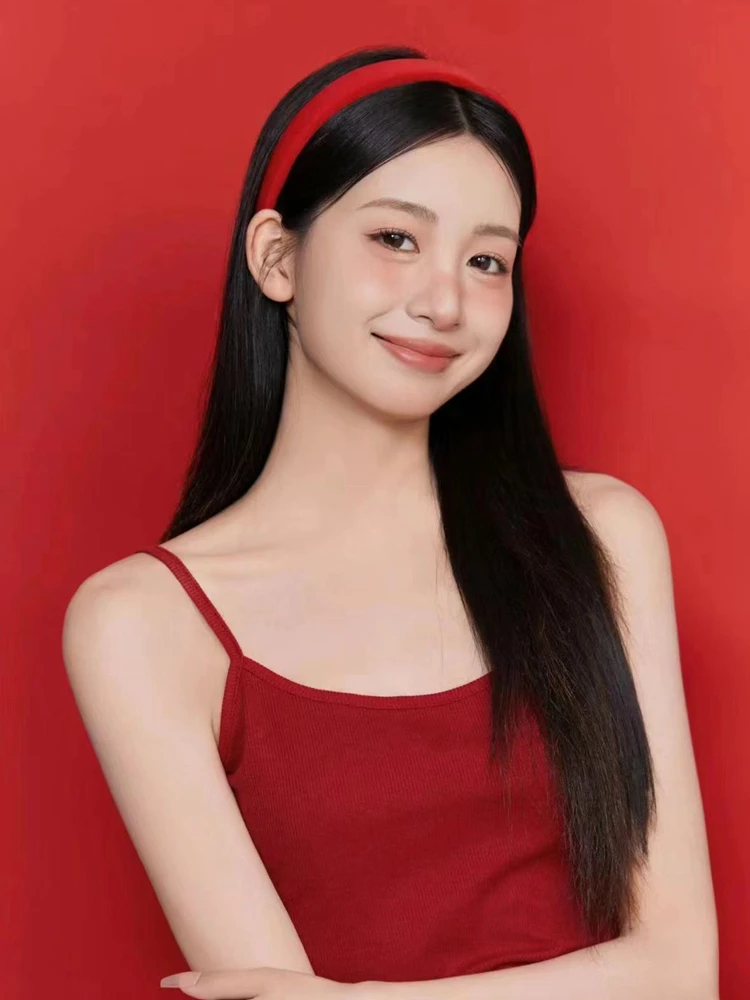 

New Sweet Red Korean Style Portrait Photography Costume Stage Performance Clothing Art Photo Shoot Traditional Chinese Costume