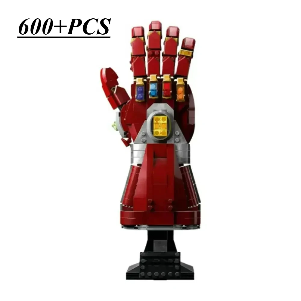 

Hot Toys Marvel Nano Avengers Super Heroes Iron Gauntlet Glove Model Bricks Compatible 76223 Building Blocks Adults Kids Gifts