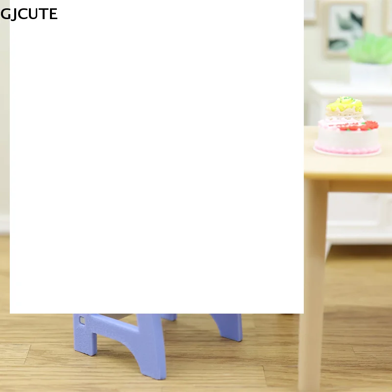 

1/12 Dollhouse Simulation Baby Dining Chair Model Dollhouse Miniature Living Furniture Decoration Children Pretend Play Toys