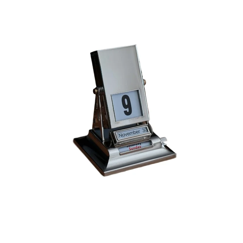 Flip Perpetual Calendar Creative Desktop Ornament Chic Festival Gift For Birthday Valentine Male Friends Female Partners
