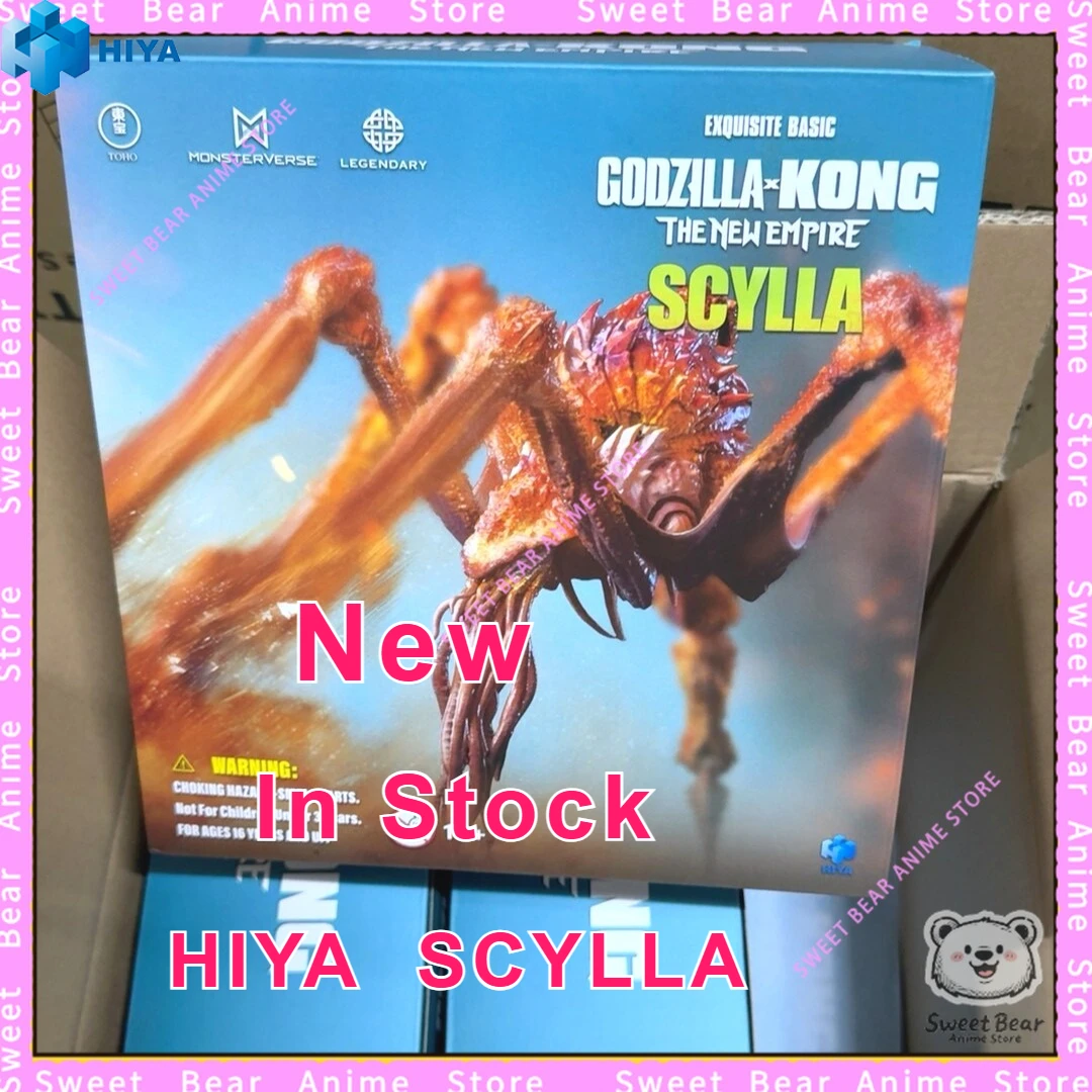 Em estoque hiya godzilla x kong o novo império hiper articulado scylla figura de ação anime modelo brinquedos boneca de mesa colecionáveis