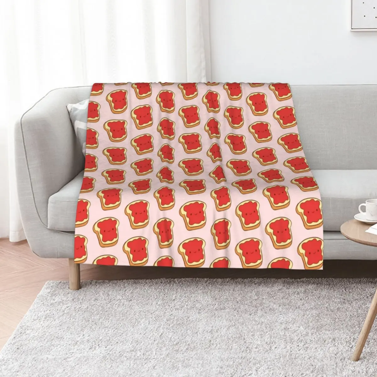 Kawaii Jam Sandwich Throw Blanket Sofa Throw Hairys Large for babies Thin Bed linens Blankets