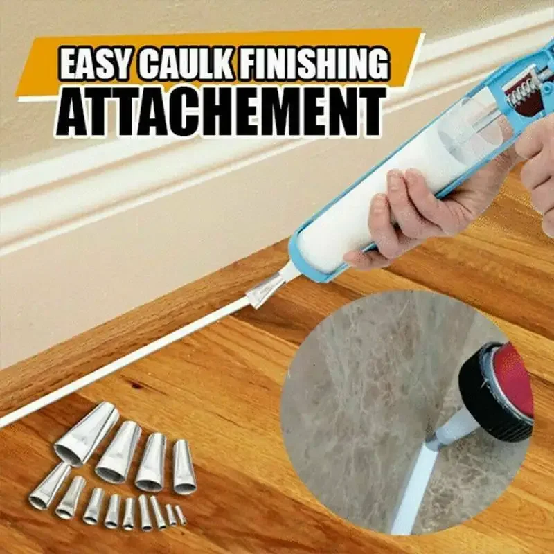 14PCS Edelstahl Caulk Düse Applikator Abdichten Finisher Kleber Silikon-dichtstoff Finishing Werkzeug Küche Badezimmer Waschbecken Joint