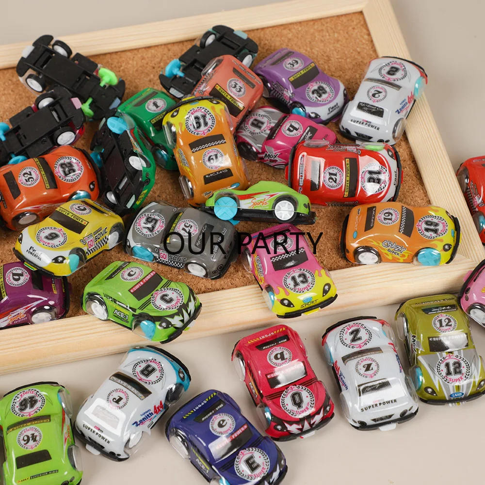 15Pcs Cartoon Mini Pull Back Car Toys for Kids Birthday Party Favors Baby Shower Gift Halloween Pinata Fillers School Rewards