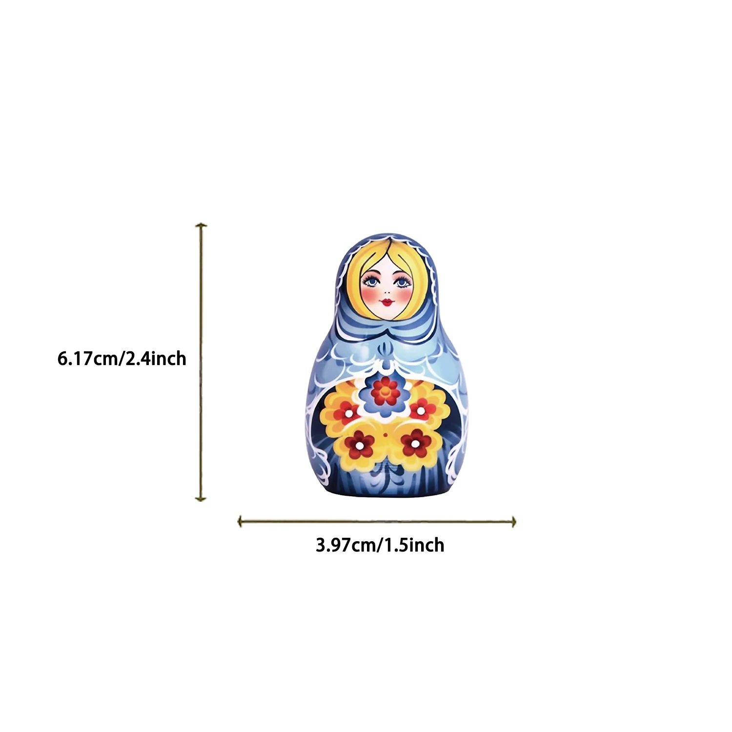 52PCS Russian Doll Sticker Decoration DIY Notebook Water Cup Refrigerator Creative Color Waterproof Graffiti PVC Sticker Toy