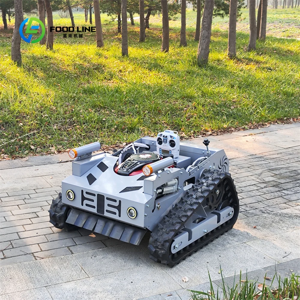 Tracked Remote-controlled Lawnmower   Adaptable To Various Terrains 45° Slope  for Orchards Farms
