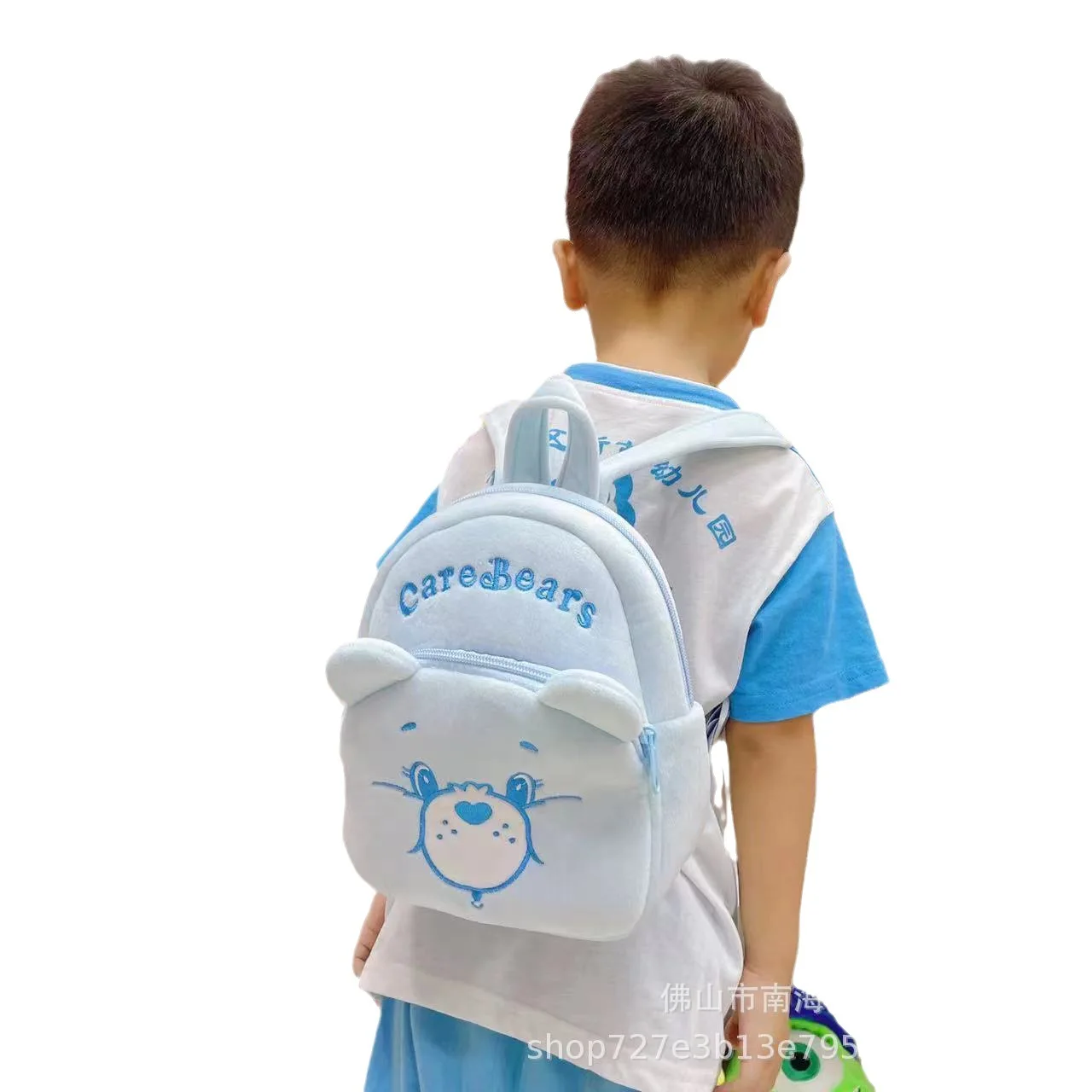 Care Bear Rainbow Bear Children's Backpack Boys and Girls Large Capacity Plush Doll Small Backpack Kindergarten Baby School Bag