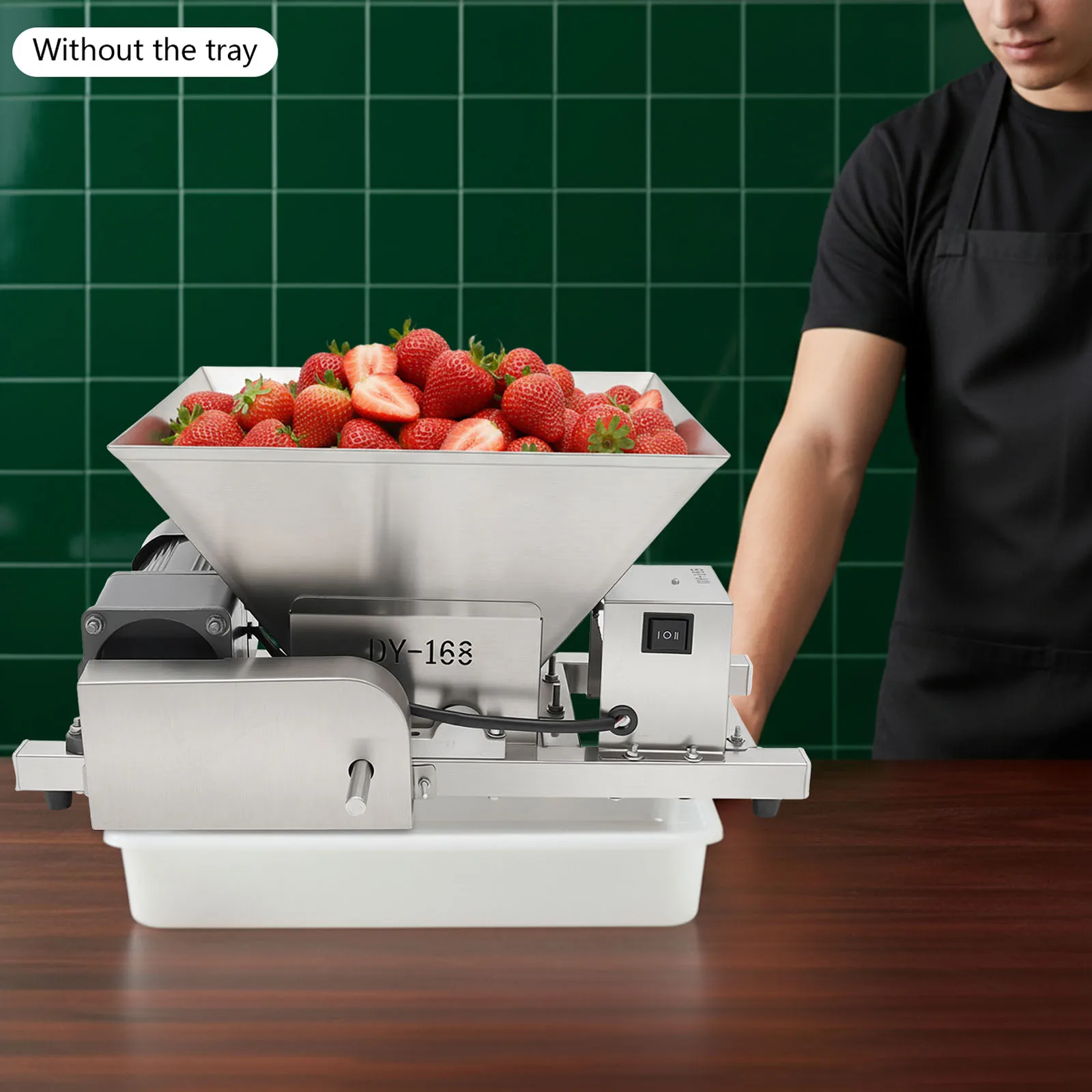 60W Electric Grain Grinder, Fruit and Bread Crusher, Stainless Steel Multi-purpose Food Mill Reversible High Output for Kitchen Juice Bread Sugar