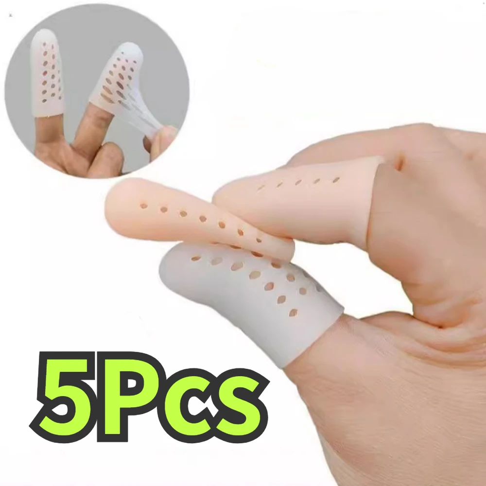 5/20pc Transparent Breathable Sleeve Finger Protector Silicone Anti-Friction Toe Caps Prevent Blisters Cover Protector Foot Care