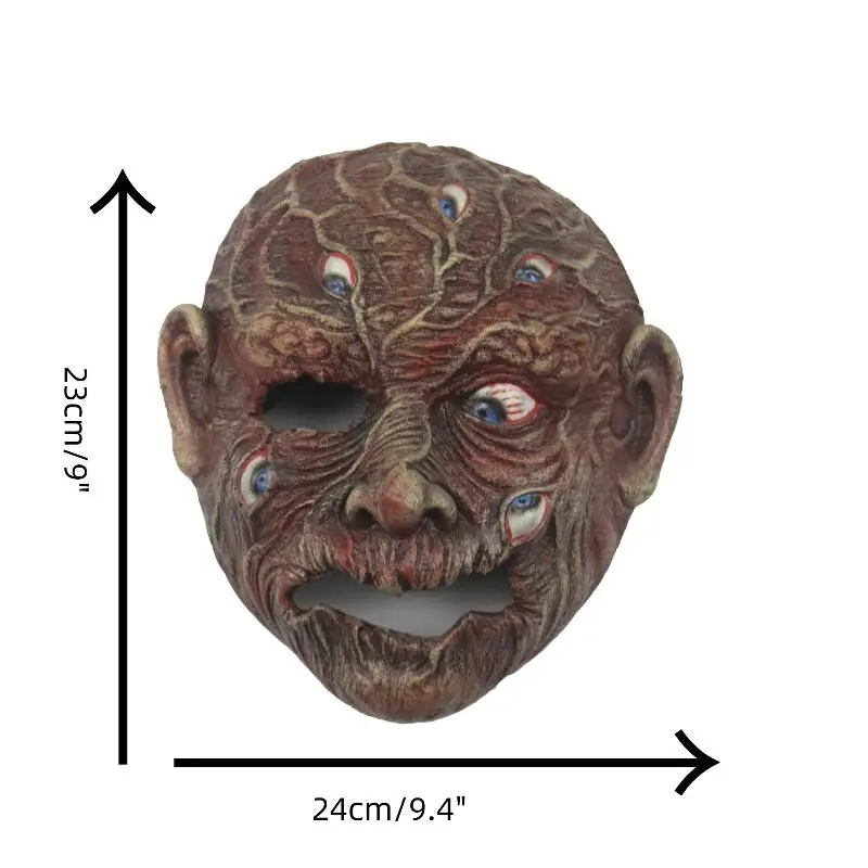 Goblin-Elf-Maske, Ork-Masken, gruselige Dämonenschädel-Monster-Gnome-Latex-Helme, Goblinoid-Kostüm-Requisite für Halloween, Karneval und Partys – Detail 8