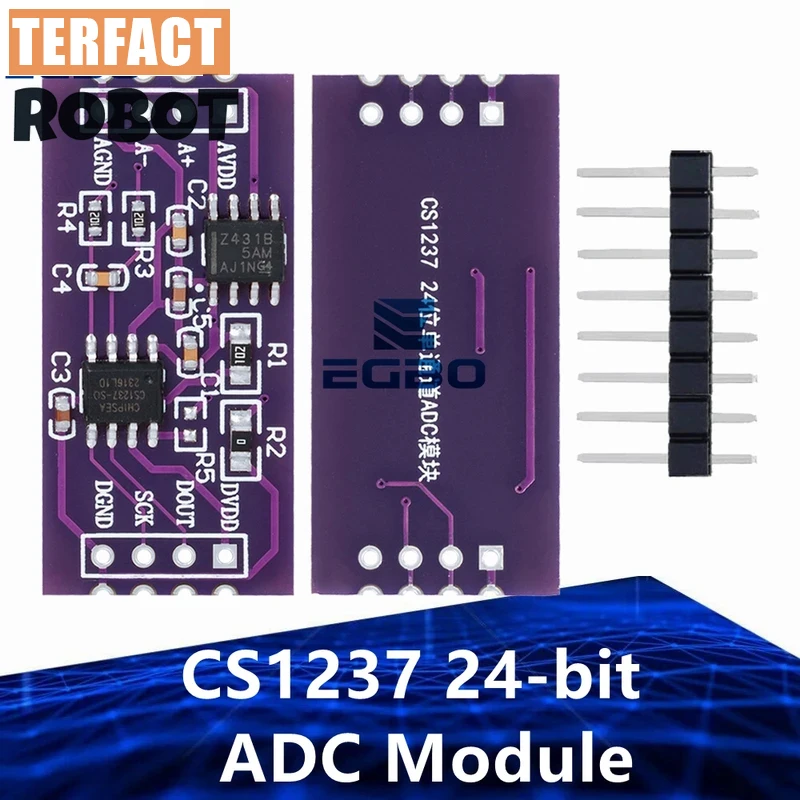1~10PCS CS1237 24-bit ADC Module Onboard TL431 External Reference Chip Single-Channel Weighing Sensing 24bit for Arduino