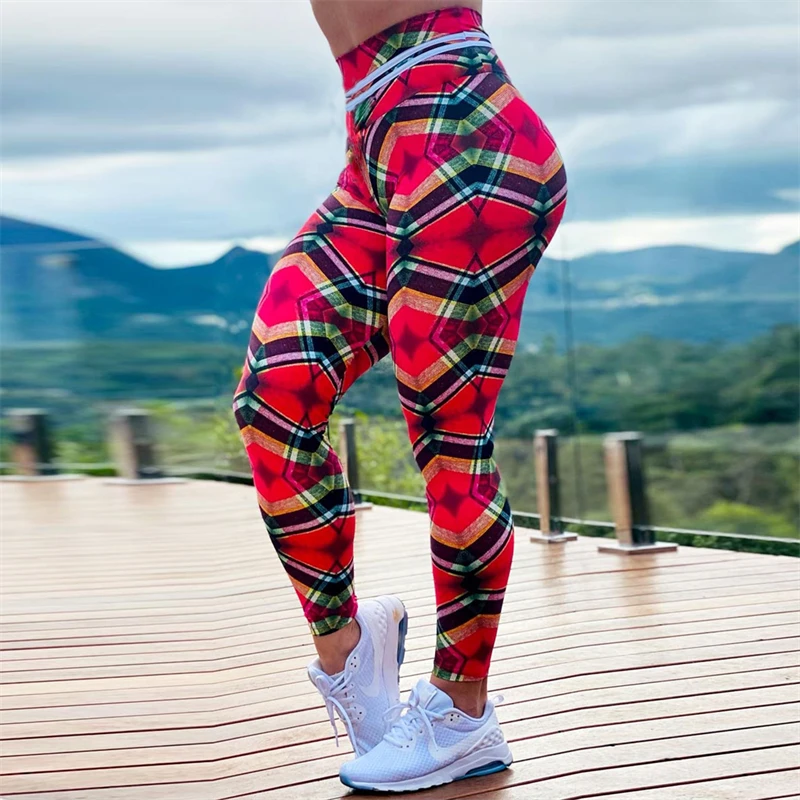 Legging olahraga wanita, celana legging Fitness Push Up, celana pinggang tinggi, Legging olahraga seksi modis mulus