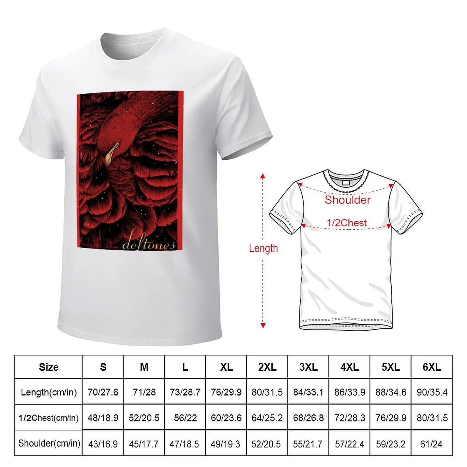 Red Bird Tour Band Musical Legends Poster T-shirt Aesthetic clothing aesthetic clothes anime clothes T-shirts for men cotton