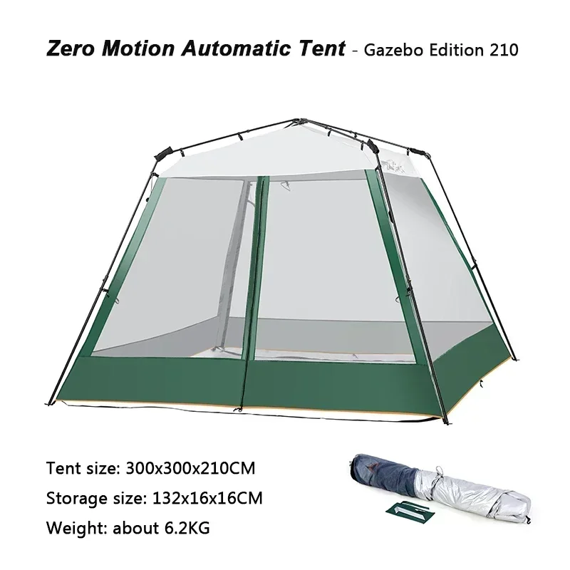 Mobi Garden outdoor 4-6 people fully automatic sunscreen park pavilion tent camping portable folding canopy210