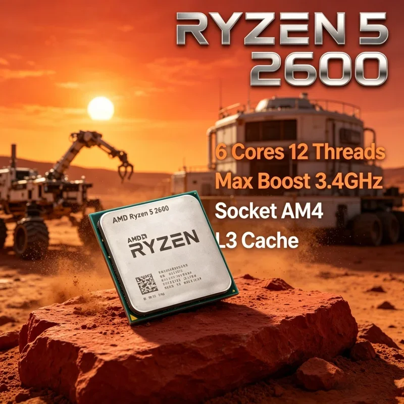 Ryzen 5 2600 Desktop CPU 6 Core 12 Thread 16MB L3 Cache 3.4GHz Boost 3.9GHz AM4 High Cost Performance Live Streaming Gaming Buil