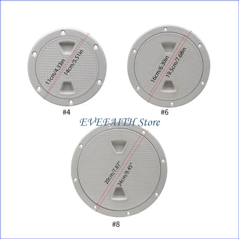 124B Ronde luikbedekking Dekplaat Non-slip dek inspectieplaat voor mariene boten