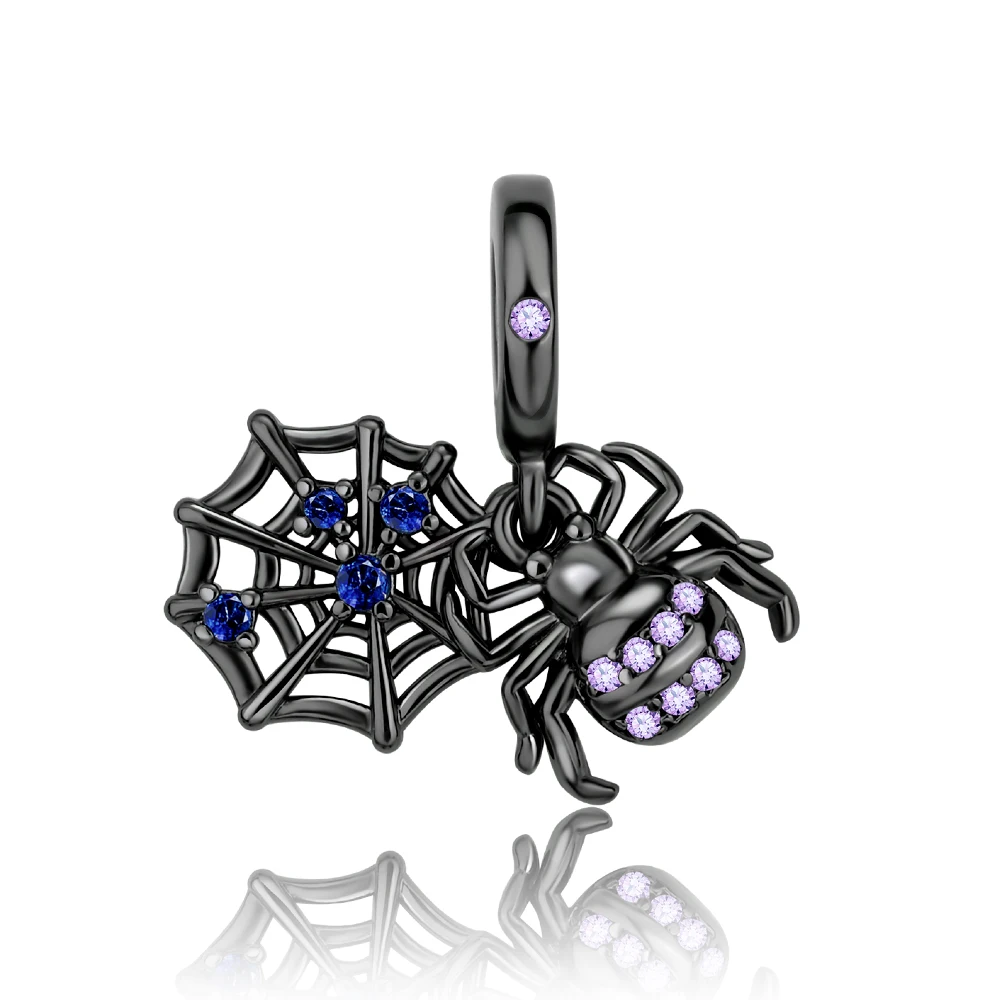 

Ahthen 925 Sterling Silver Hot Sale Beads Spider Dangle Charm fit Snake Chain Bracelets Necklaces for Women Jewelry Making