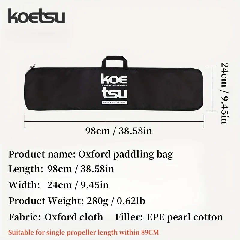 KOETSU Oxford Paddling Bag SUP Paddleboard Paddle Storage Bag Surfboard Paddleboard Accessories Tote Bag