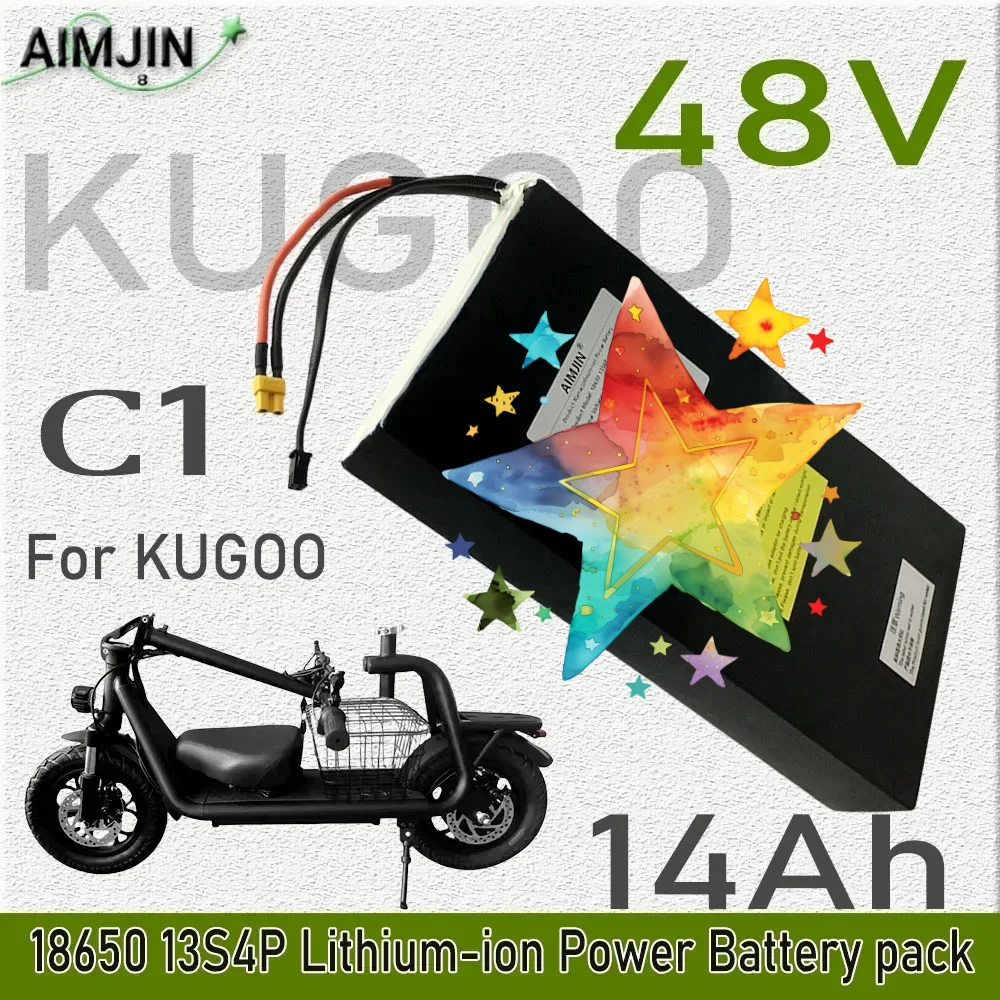 

13S4P For Kugoo C1 100% new battery 48V 14AH high-power Electric Bicycle/Bicycle/672Wh New Li-ion battery pack
