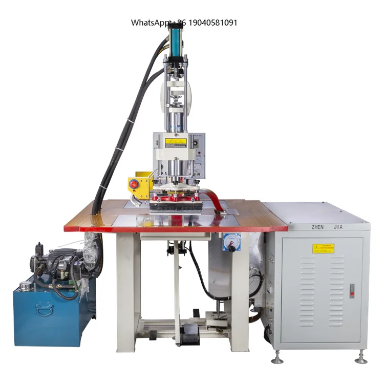 Pvc Tpu Pu Plastic Fabric Leather Embossing Double Head High Frequency Welding Machine