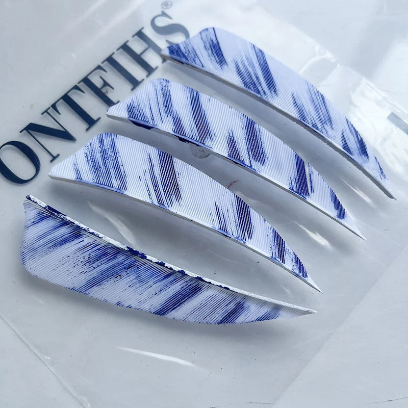 50Pcs Neue 3 Zoll Feder Pfeile Befiederung Schild Cut Natürliche Türkei Plumes Tinte Malerei für Bogenschießen DIY Zubehör