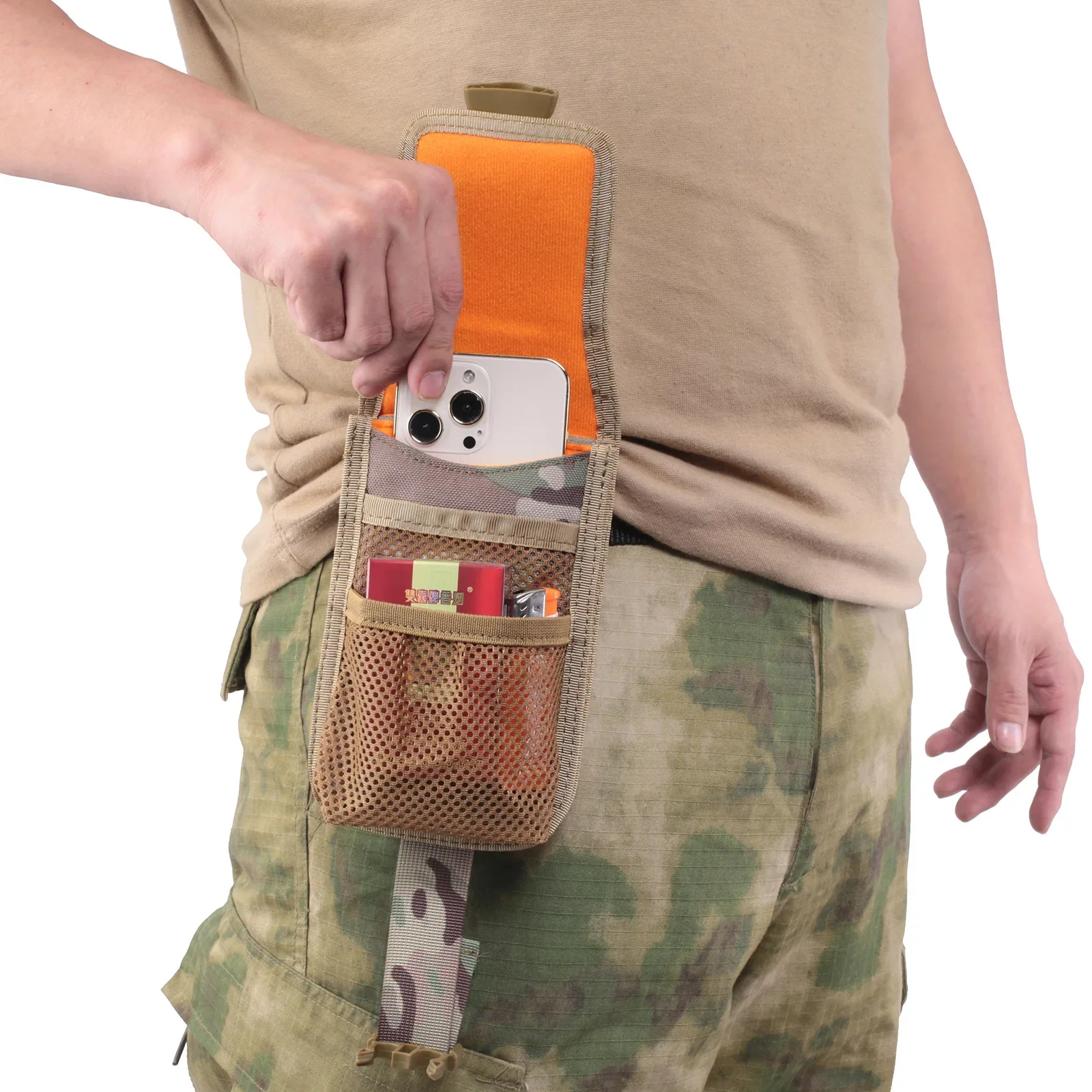 Bolsa MOLLE doble capa para móvil – Riñonera táctica EDC - imagen 4