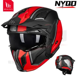 MT Street Fighter Motorcycle Helmet Motorcycle Retro Half Helmet Detachable Modular Helmet motorcycle accessories casco moto