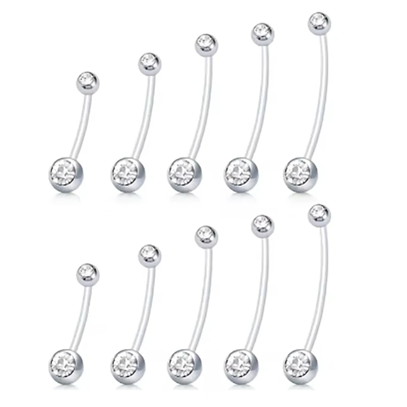 1PC Sexy Pregnant Belly Button Ring Sport Maternity Flexible Bioplast Piercing Retainer for Pregnant Women