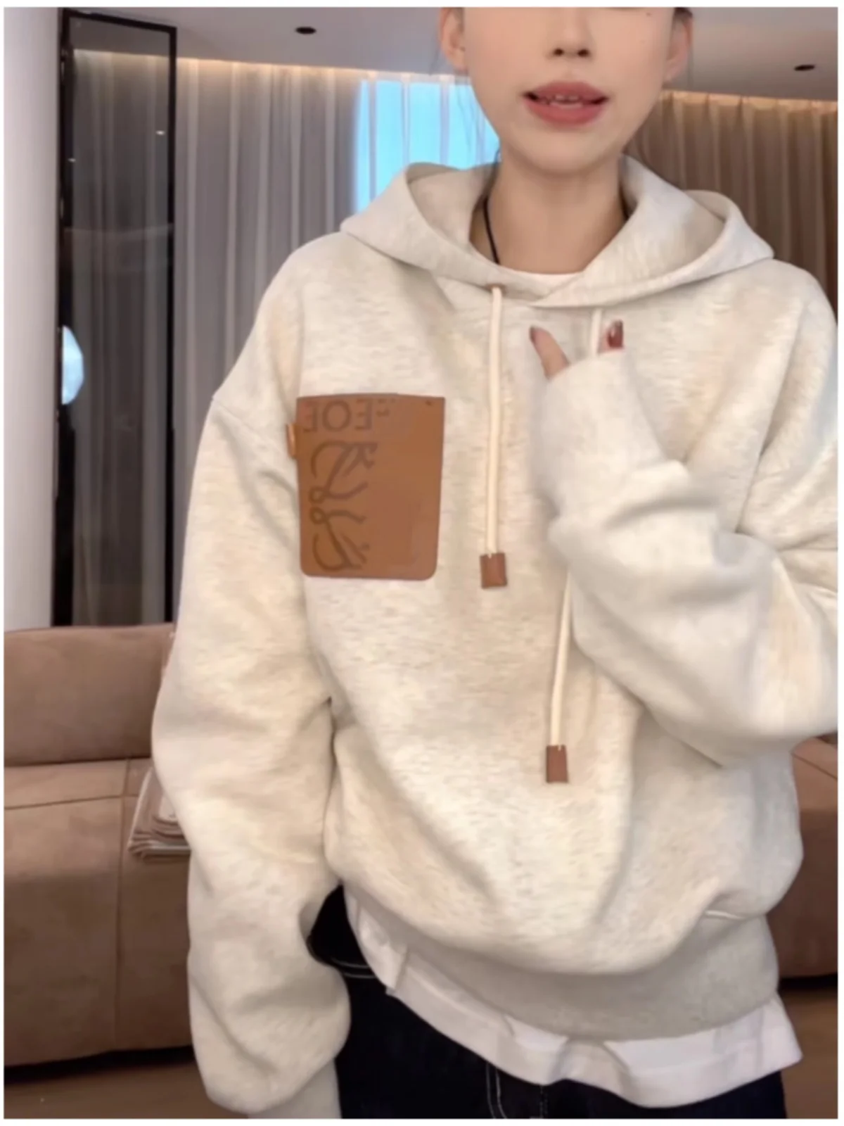 Sudadera De Capucha Estilo Retro Americano Para Hombres Con Bolsillos Y Diseño De Punto Grande Casual De Otoño E Invierno Sud...