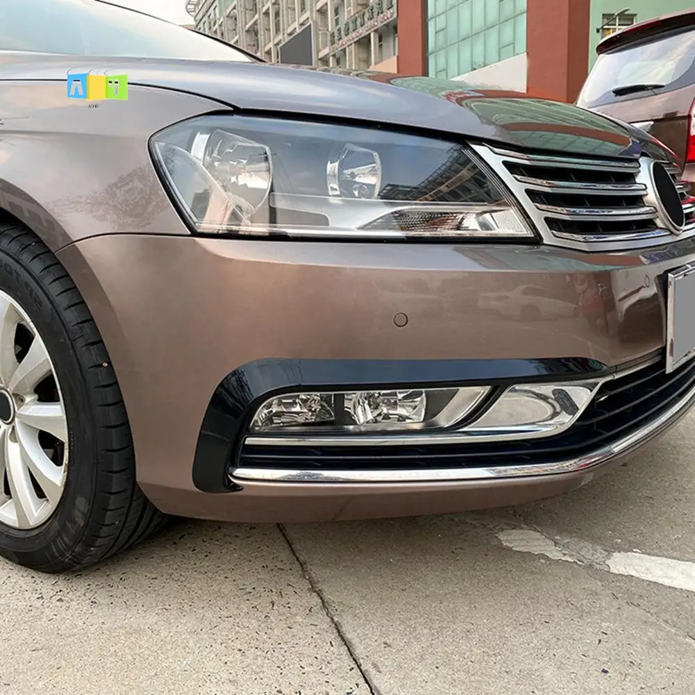 

A04E-Car Front Fog Lamp Eyebrow Wind Knife Fog Light Eyebrow Eyelid Trim Cover For VW Passat B7 2011-2015