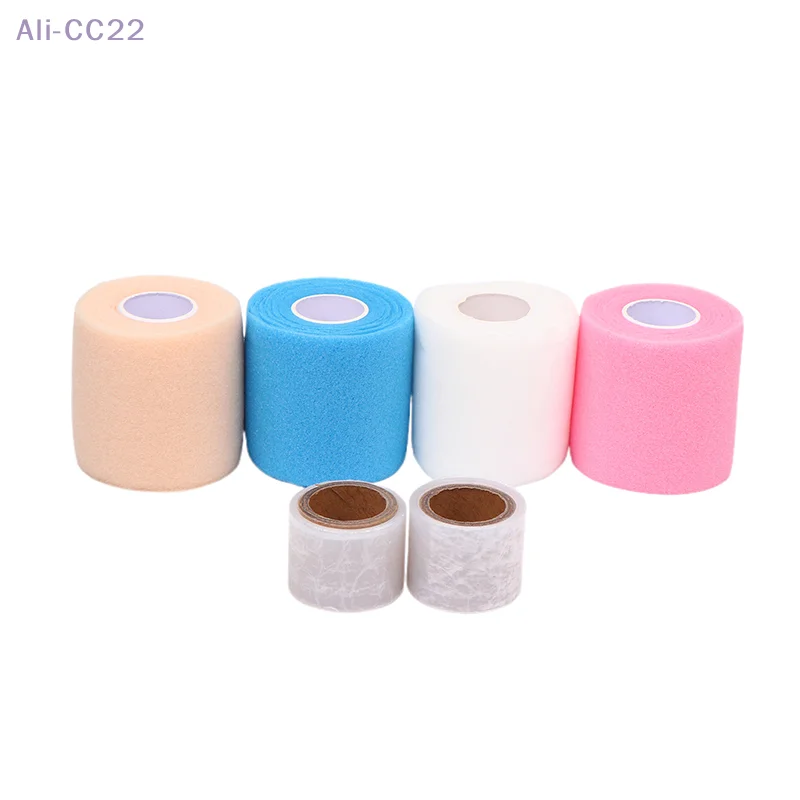 {CC22} 1/5Roll Soft PU Sponge Tennis Badmintion Racket Overgrip Shock-absorbing Handle Damping Grip High Elasticity Skin Bandage