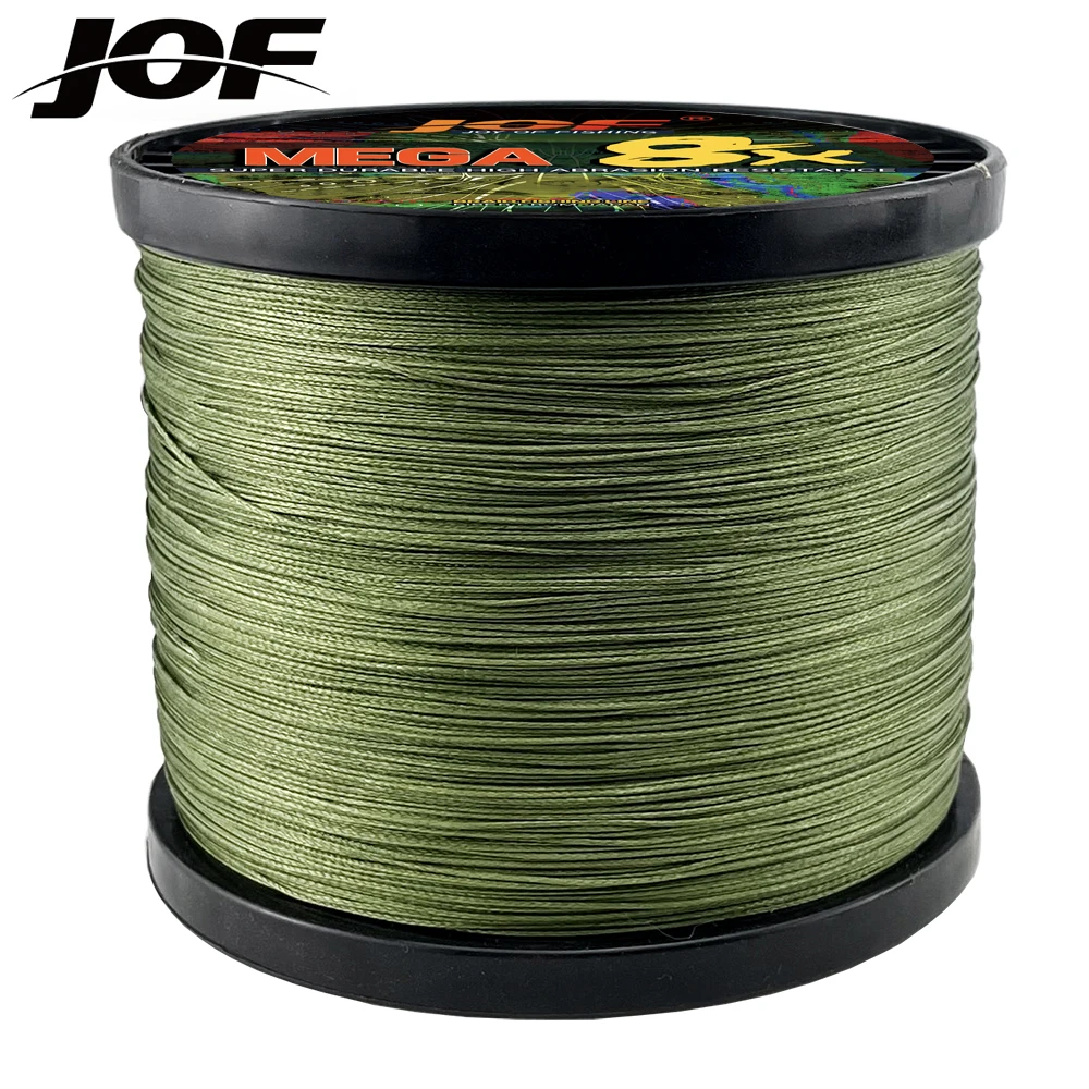 JOF 8 Strands 1000M 500M 300M PE Braided Multifilament Fishing Line Tresse Peche Saltwater Fly Weave for Carp Pesca