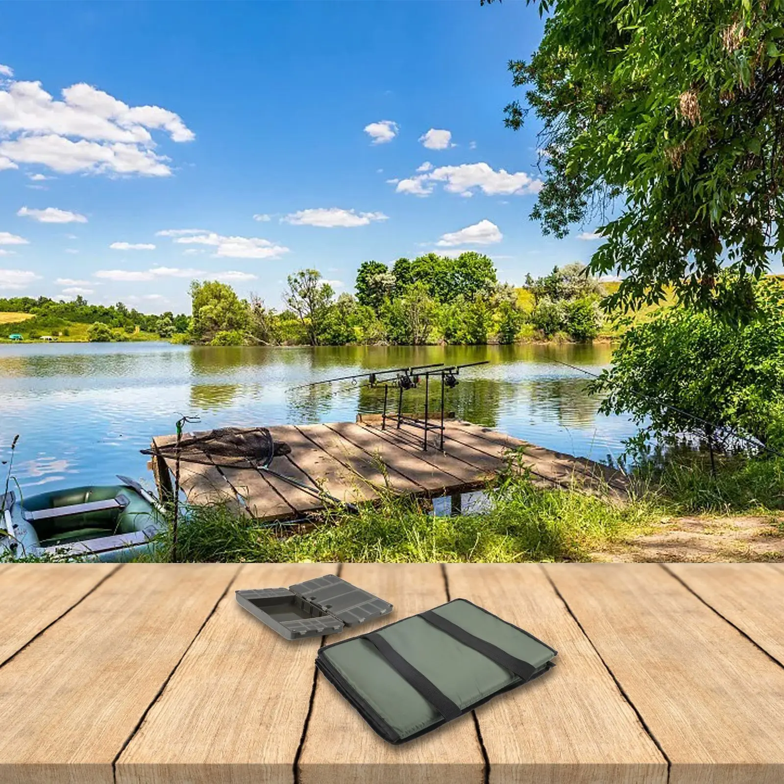 

Трехслойный складной коврик для снятия рыболовных снастей, многофункциональный защитный коврик для высадки рыбы и набор для хранения приманок