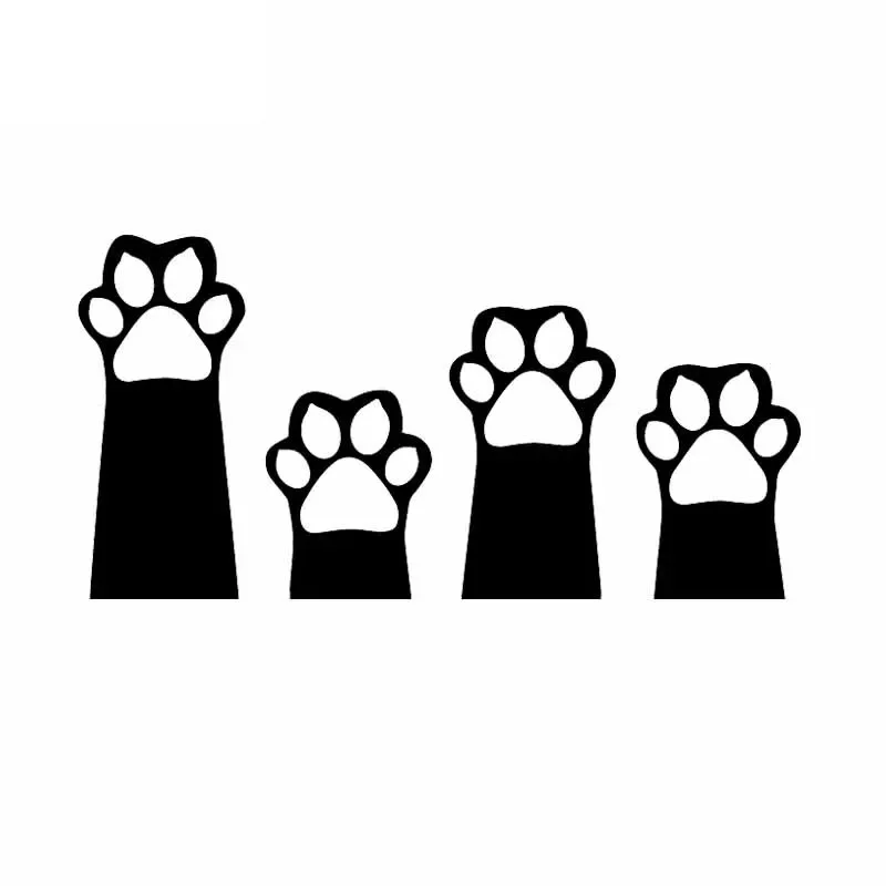 

Funny Cat Paw Cartoon Pet Animal Decals Car Window Decoration Personality Pvc Waterproof Decals Black/white, 18cm*9cm