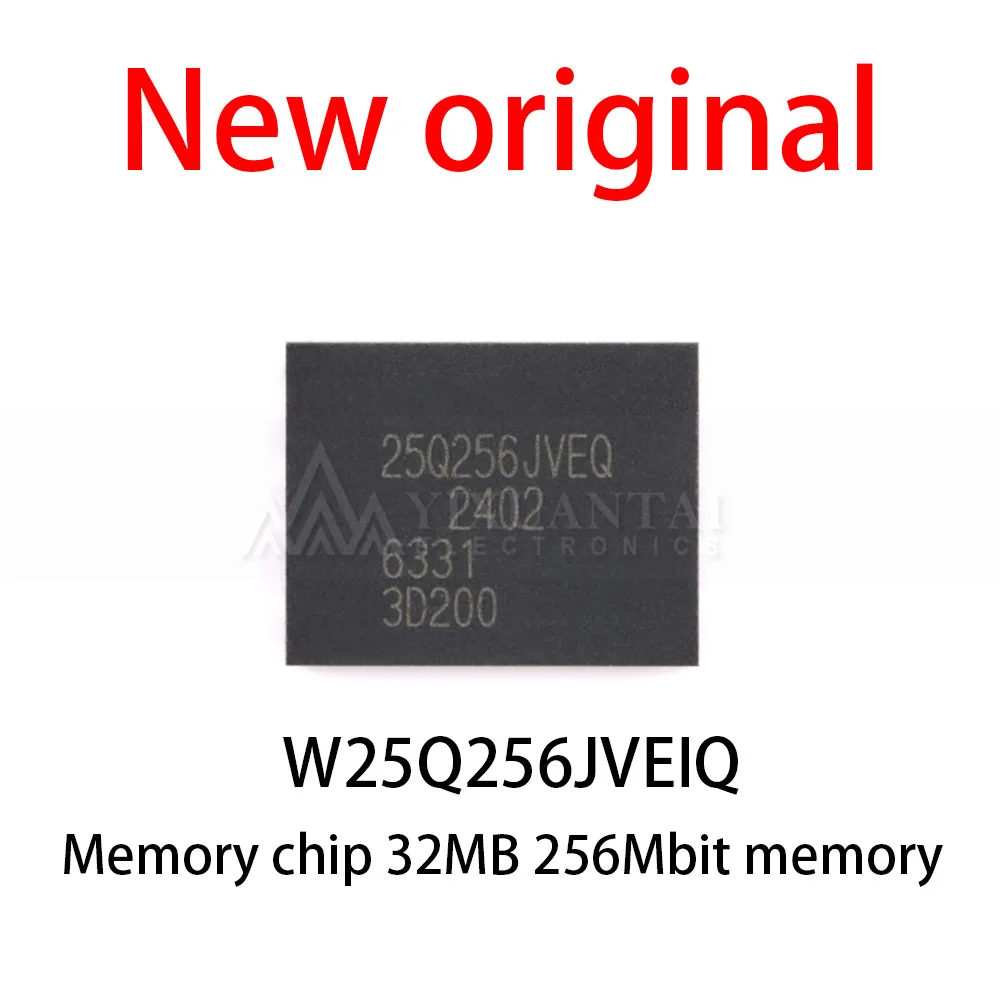 (10pcs-50pcs) 100% New original W25Q256JVEIQ 25Q256JVEIQ 25Q256JVEQ W25Q256 WSON8 Memory chip 32MB 256Mbit memoryNew
