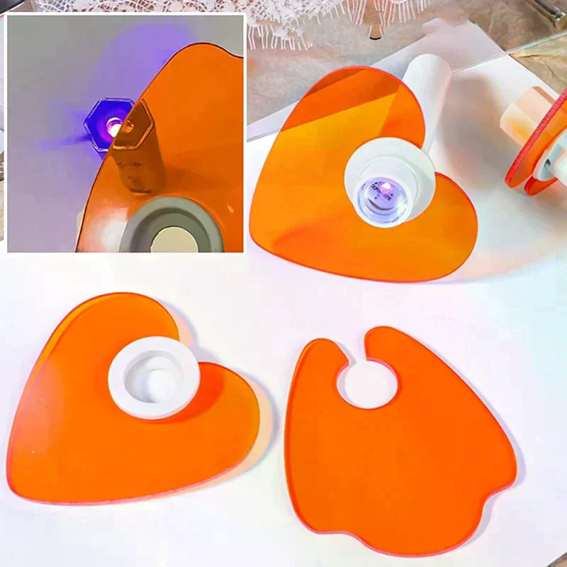 /ACR/Acrylic Light-blocking Baffle For Straight-shaped Nail UV Lamp Protective Goggles Anti-blue-light Nail Salon Devices Orange