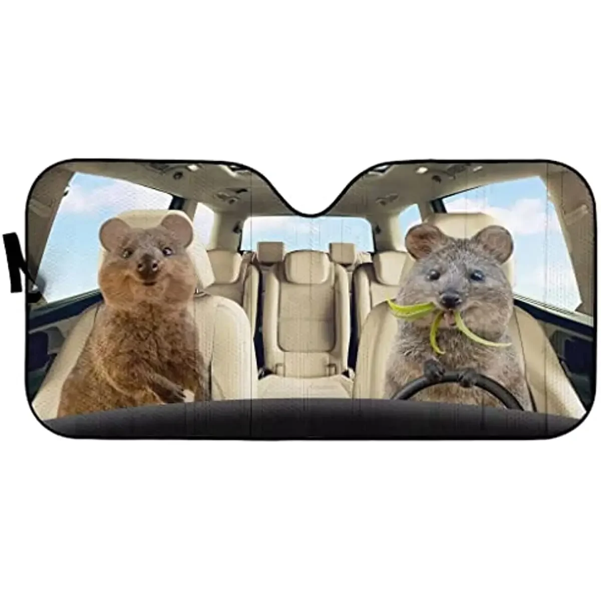 Hamster Car Driving Sun Shade, Cute Auto Windshield Sun Shade Animal Decoration Automotive Interior Sun Protection Front Window