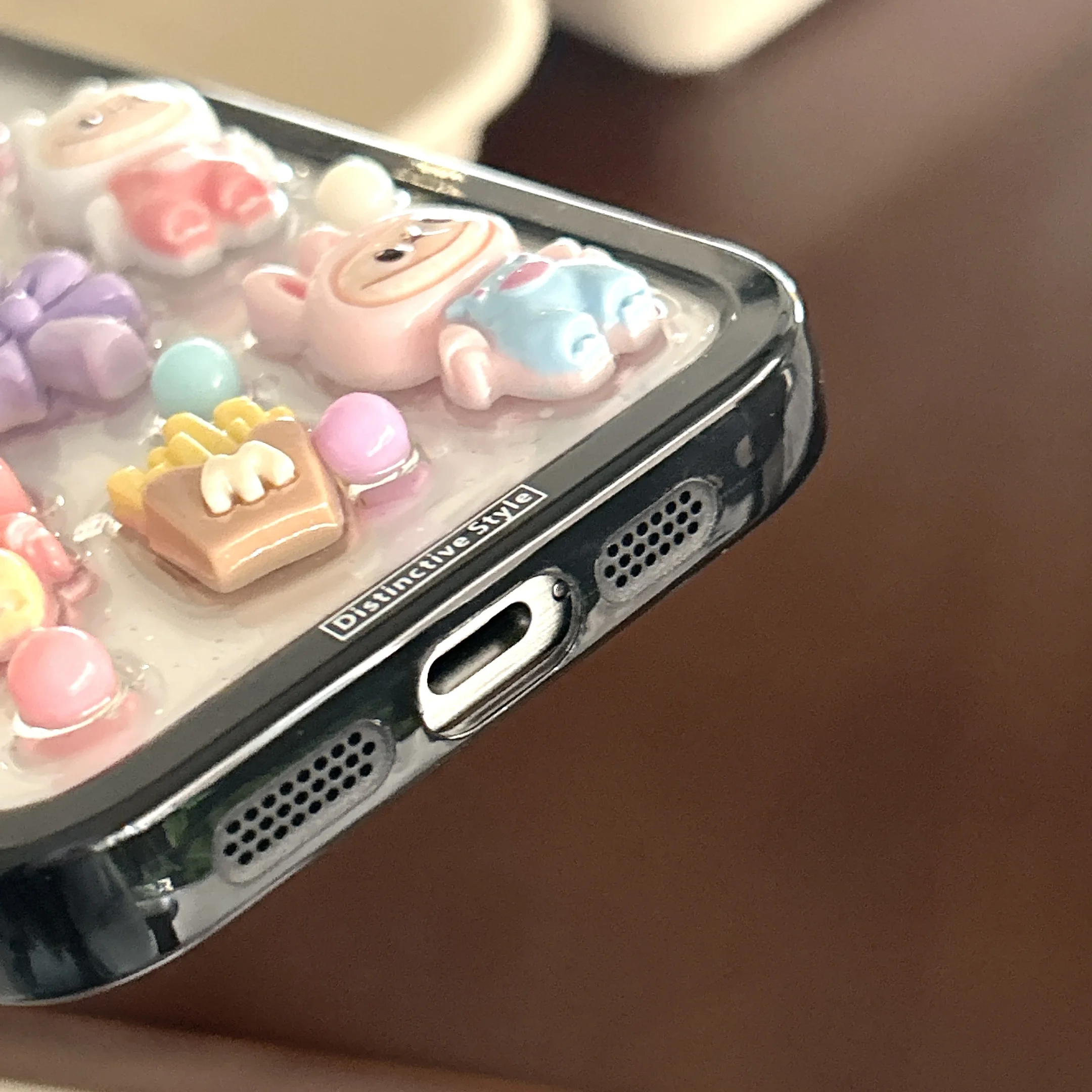 New Trendy  Resin drip glueCartoon Phone Case For iPhone 15 14 13 12 11 Pro Max Plus 15plus 14plus Fashion Cartoon  Cover