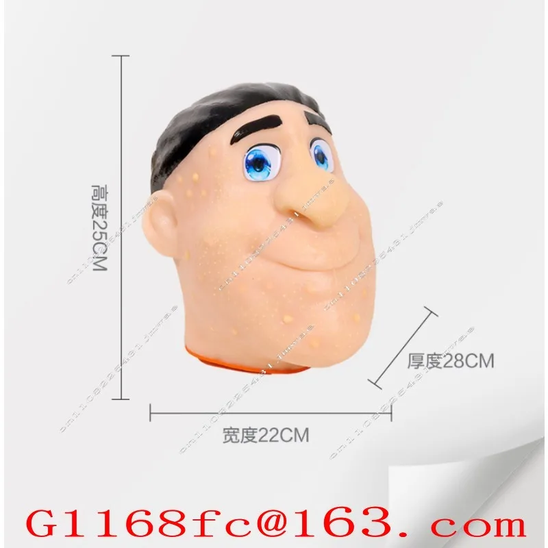 Decompression, Squeeze Acne, Pull Acne Simulation Big Head Model, Hardcover Acne Silicone Doll Creative Gift
