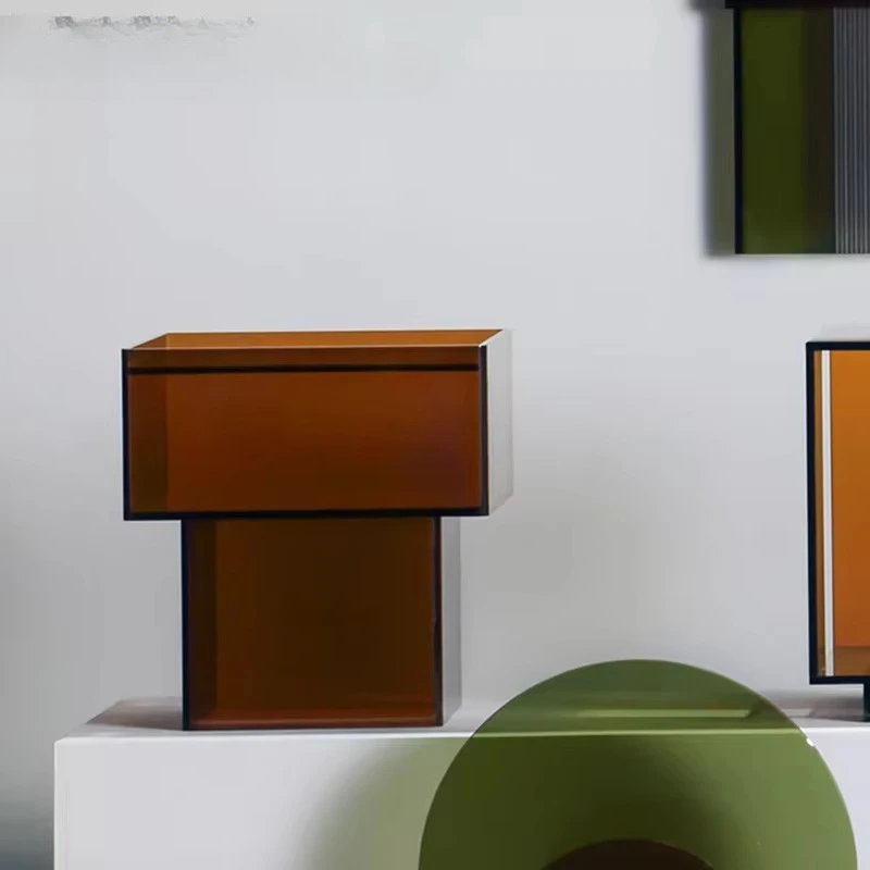 

Creative special design restaurant coffee table, acrylic frame durable unique shape, coffee shop side table